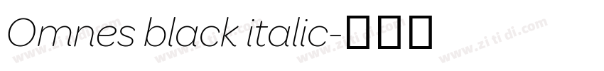 Omnes black italic字体转换